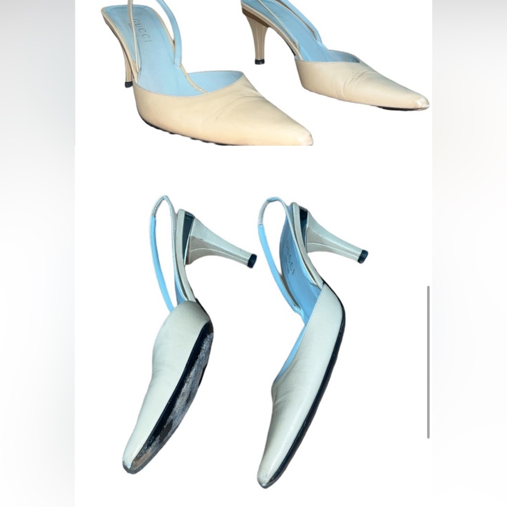 Y2K Gucci Beige Slingback Heels